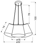 LAMPA SUFITOWA WISZĄCA CANDELLUX RIVER 33-62932 E27