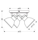 Lampa sufitowa biało-czarna regulowana plafon 3x40W Zumba Candellux 98-72160