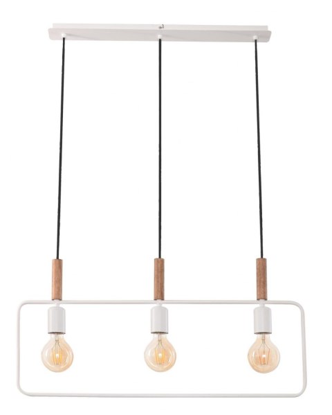 Lampa wisząca biała regulowana wysokość 3x60W E27 Frame 33-73532