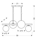 Lampa wisząca sufitowa mosiądz 4xG9 Kama 34-73426