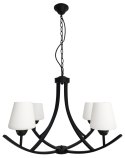 Lampa wiszącza czarno-biała żyrandol 4x60W E27 Londyn 34-38838