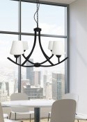 Lampa wiszącza czarno-biała żyrandol 4x60W E27 Londyn 34-38838