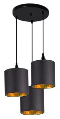 Lampa wiszącza czarny talerz 3xE14 Long 33-73969