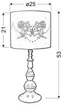 Lampka stołowa gabinetowa biała Lans 41-53855