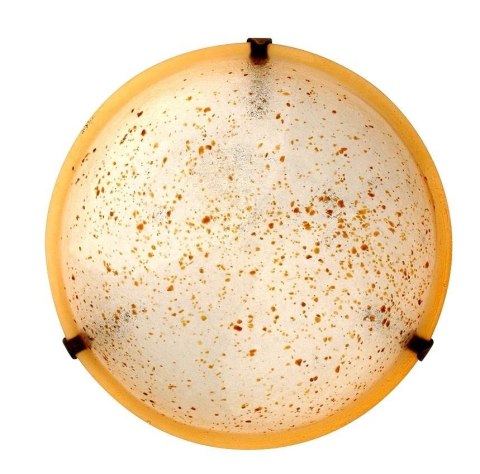 Plafon szklany okrągły żółty kropki 30cm Granilia 13-95162