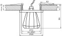 OPRAWA STROPOWA CANDELLUX SK-32 CH G4 CHROM OPR. STROP. STAŁA KRYSZTAŁ 20W G4 LEJEK