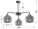 Lampa wisząca chromowa klosz z koszykiem 3x40W Ray Candellux 33-67074