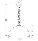 Lampa wisząca chrom/srebrna szklana regulowana 60W Sugar Candellux 31-77745