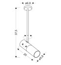 Lampa wisząca regulowana tuba biało-czarna Candellux 31-77912