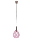 Lampa wisząca różowa szklany balon LED 6W Lukka Ledea 50133209