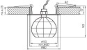 OPRAWA STROPOWA CANDELLUX SK-27 CH G4 CHROM OPR. STROP. STAŁA KRYSZTAŁ 20W G4 KULKA1