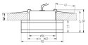 Oprawa stropowa aluminiowa satyna kwadrat MR16 50W SA-06 Candellux 2224558