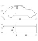 Lampa kinkiet półeczka 5W LED 4000K IQ Kids Car czarny 21-84781