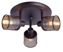 Lampa sufitowa plafon kawowe złoto bursztyn 3x40W Canabera Candellux 98-83098