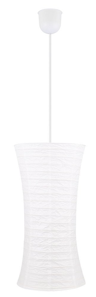 Lampa wisząca biała papierowa regulowana 60W E27 Tai Candellux 3496011-00