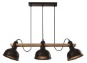 Lampa wisząca regulowana czarna 3x40W E27 loft Reno 33-79060