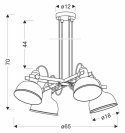 Lampa wisząca regulowana czarna 4x40W E27 klosz czarny loft Reno 34-78155