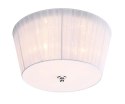 Plafon biały LED 3W + 3x40W G9 abażur z organzy Camea Candellux 98-56245