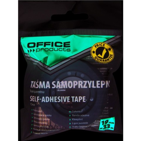 Taśma biurowa Office Products 19mm/30m transparentna