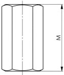 Nakretka laczaca DIN6334 M10/16 AMF
