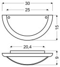 Lampa sufitowa plafon 1/2 1X60W E27 wenge STANDARD 11-70237