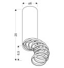 Lampa sufitowa złoty+czarny 6x20cm Tuba Candellux 2277110