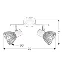 Lampa ścienna listwa 2X40W E14 czarny FLY 92-61898