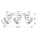 Lampa sufitowa listwa rdzawa 3x40W GU10 Frodo Candellux 93-71088