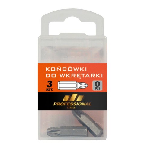 KOŃCÓWKI DO WKRĘTARKI 25MM 3SZT. PZ3