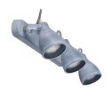 Lampa ścienna listwa 3X40W GU10 szary mat ASH 93-64301