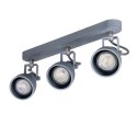 Lampa ścienna listwa 3X40W GU10 szary mat ASH 93-64301