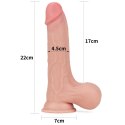 8.5'' Sliding Skin Dual Layer Dong - Whole Testicl 24-0136