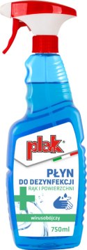 PŁYN DO DEZYNFEKCJI RĄK I POWIERZCHNI, ATOMIZER PLAK 750ML