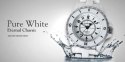 ZEGAREK DAMSKI LONGBO - CHANNEL - white/gold (zx609b)