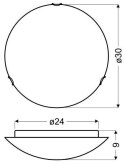 Plafon biały szklany okrągły sufitowy ścienny 60W Wrap Candellux 13-82213