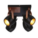 Lampa czarno-miedziana regulowana plafon E14 4x40W Anica 98-83128