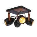 Lampa czarno-miedziana regulowana plafon E14 4x40W Anica 98-83128