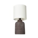Lampa stołowa brązowa ceramika nocna Iner Candellux 41-79862