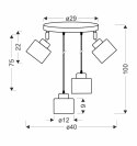 Lampa wisząca sufitowa czarna/chrom talerz 4xE27 Wama 34-00507