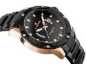 ZEGAREK MĘSKI NAVIFORCE - MERCURY (zn038d) - black/rosegold