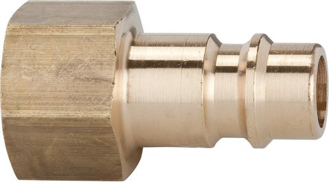 Nypel wtykowy mosiadz do zlacza ? nom. 7,2mm, gwint wewnetrzny G 1/4" RIEGLER