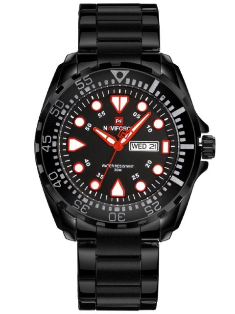 ZEGAREK MĘSKI NAVIFORCE - NF9105 (zn058b) - black/red