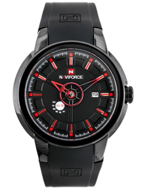 ZEGAREK MĘSKI NAVIFORCE - NF9107 (zn080b) - black/red + box