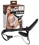 STRAPON DOUBLE STRAP ON BLACK SILICONE 13-0109