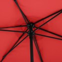 Parasol ogrodowy okrągły śr. 270 cm czerwony