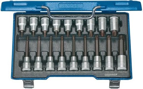 Zest.nasadek wkretak. 1/2" do srub z gniazdem Torx 20-T60, 18-cz. GEDORE