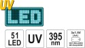 ZESTAW LATARKA UV 51 LED I OKULARY