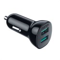 Ładowarka samochodowa do zapalniczki 2xUSB Quick Charge 3.0 30W 2.4A czarna