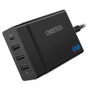 Ładowarka sieciowa 3xUSB 1xUSB Typ C 60W Power Delivery czarny