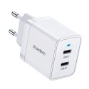 Ładowarka sieciowa 2xUSB-C PD 40W biała